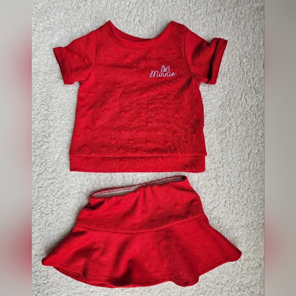 Toddler Girls Minnie Shirt and Skirt Outfit Size 4T